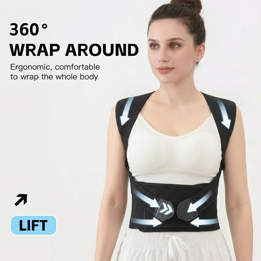 Adjustable Back Brace & Posture Corrector